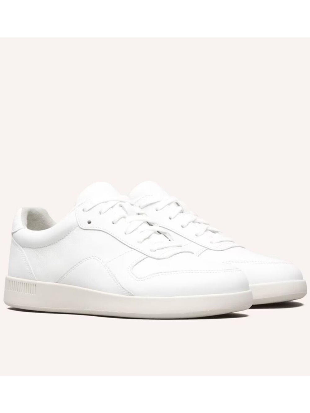 Everlane The ReLeather Court Sneaker White Leather Low Top Shoes Size 5.5 NWOB